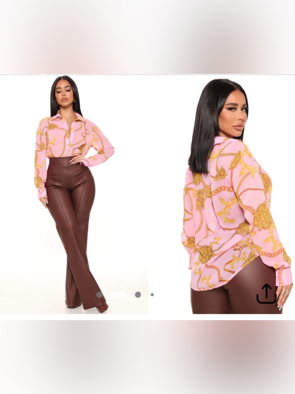 Fashion Nova Life In Beverly Hills Shirt - Pink/combo Size 2X